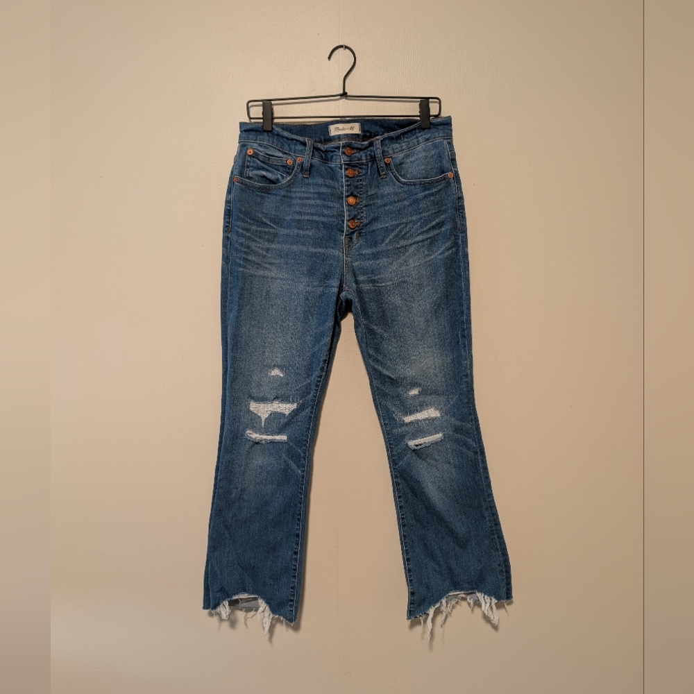 Madewell Blue Flare Wide Leg Jeans